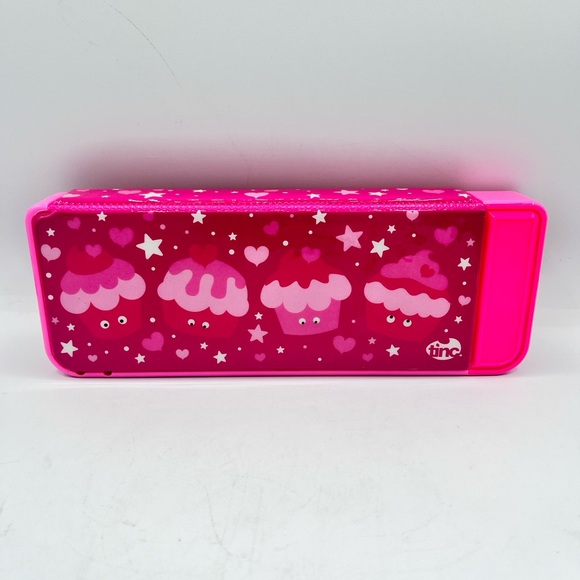 Tinc Mallo Character Pop Out Pencil Case Pink Pop Out Compartment push button - Picture 11 of 12